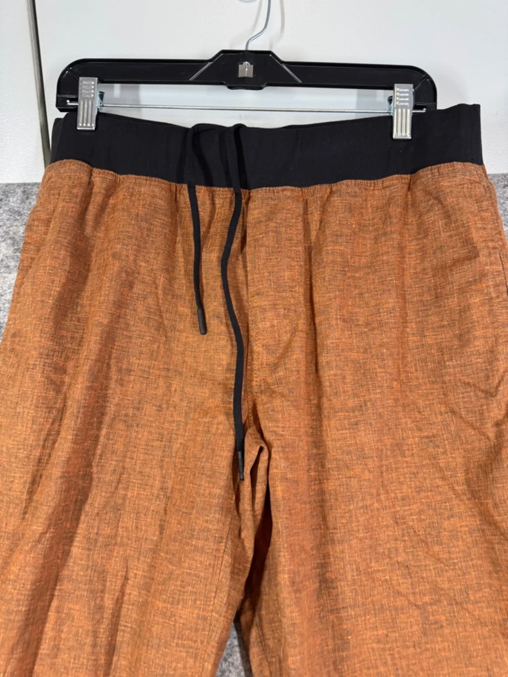 Prana Brown Pull On Hemp Blend Pants  Elastic Waist Comfy Casual Outdoor Size M - Picture 3 of 16